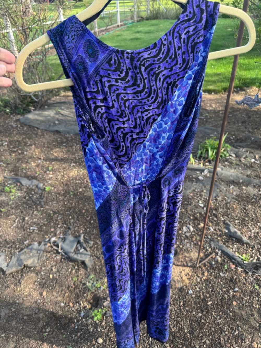 Rabbit Rabbit Rabbit Designs Sleeveless Purple Patterned Maxi - Picture 10 of 12